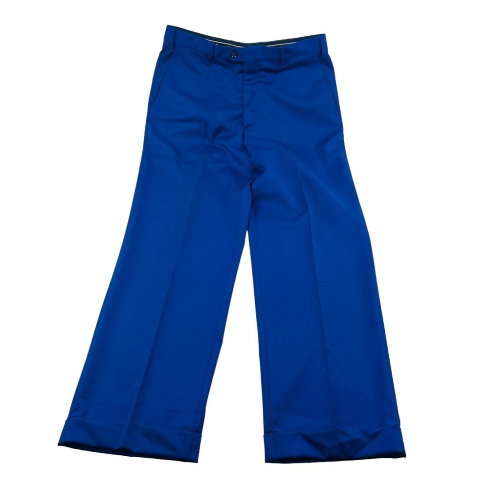Sartore Vibrant Blue Perennial Vitale Barberis Super‎ 110 Wool Dress Pants 32X31